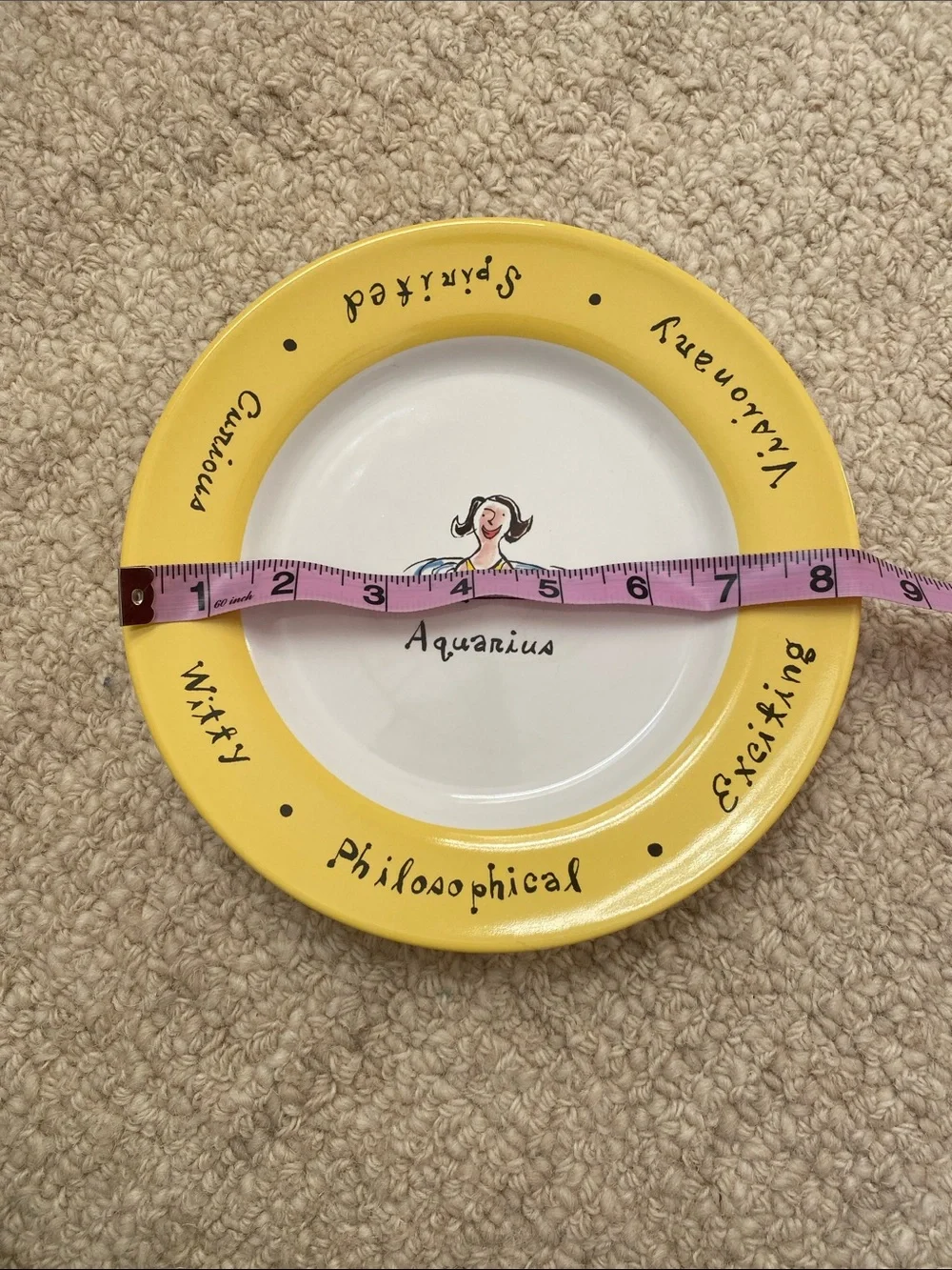 Pottery Barn What’s Your Sign Zodiac “Aquarius” Collector’s Plate
